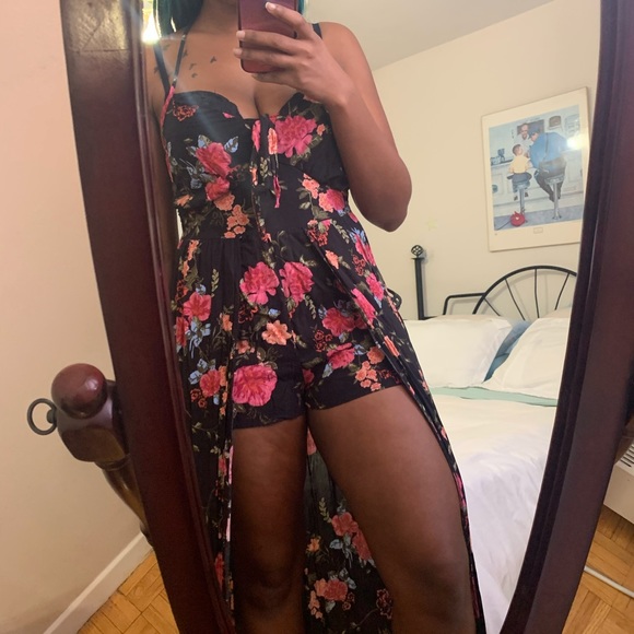 Bluenotes Pants - ✨2/$30✨ Hi/Lo Floral "Maxi Skort" Romper